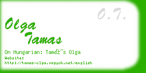 olga tamas business card